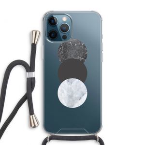 Marmeren cirkels: iPhone 12 Pro Max Transparant Hoesje met koord