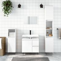 Badkamerkast 65x33x60 cm bewerkt hout hoogglans wit Badkamerkast 65x33x60 cm bewerkt hout hoogglans wit