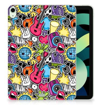 iPad Air (2020/2022) 10.9 inch Leuke Siliconen Hoes Punk Rock