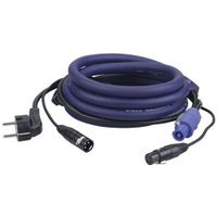 DAP Licht Power/Signaal kabel, Schuko male - Powercon male & XLR male - XLR female, 10 meter