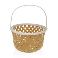 Fruitschaal Versa Wit Sparrenhout Bamboe (28,5 x 35 x 28,5 cm)