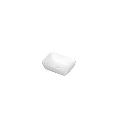 INK Enzo large waskom - 46x32x14cm Opbouw ovaal porselein - mat wit 0300401