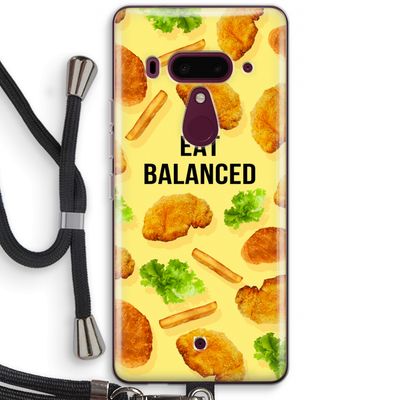 Eat Balanced: HTC U12+ Transparant Hoesje met koord