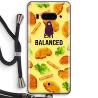 Eat Balanced: HTC U12+ Transparant Hoesje met koord