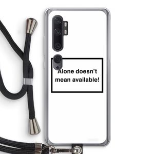 Alone: Xiaomi Mi Note 10 Pro Transparant Hoesje met koord