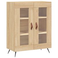 The Living Store Dressoir Siena - Kast - 69.5 x 34 x 90 cm - Sonoma eiken - Metaal - glas - thumbnail