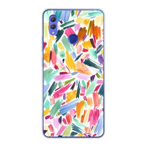 Watercolor Brushstrokes: Honor Note 10 Transparant Hoesje