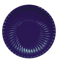 10x Donkerblauwe wegwerp bordjes van karton 23 cm   - - thumbnail
