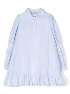 Simonetta robe en coton à volants - Bleu