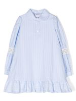 Simonetta robe en coton à volants - Bleu