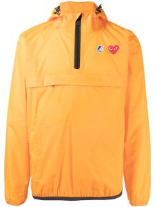 Comme Des Garçons Play x K-Way hoodie à col zippé - Orange