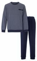 Paul Hopkins Fleece pyjama heren - Winter Squares - Warme winter pyjama mannen