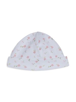 Marie-Chantal bonnet en coton à fleurs - Bleu