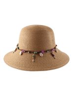 Zonnescherm Schaduw Veter Ademend Etnisch Rietje Hoed - thumbnail