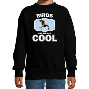 Sweater eagles are serious cool zwart kinderen - arenden/ rode wouw roofvogel trui