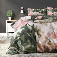 Dekbedovertrek Flower Fashion Dekbedovertrek - Lits-Jumeaux (240x220 cm) - Groen Katoen - Dessin: Bloemen, Romantisch - Pure - Dekbed-Discounter.nl - thumbnail