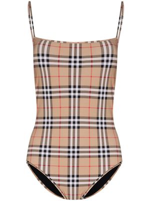 Burberry maillot de bain à carreaux vintage - Tons neutres
