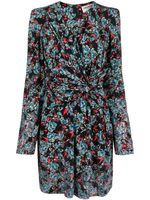 Zadig&Voltaire Radar floral-print embellished silk minidress - Noir - thumbnail