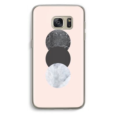 Marmeren cirkels: Samsung Galaxy S7 Transparant Hoesje
