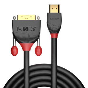 Lindy 36270 video kabel adapter 0,5 m HDMI Type A (Standaard) DVI-D Zwart