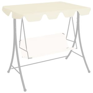 VidaXL Vervangingsluifel voor schommelbank 188/168x145/110 cm crème