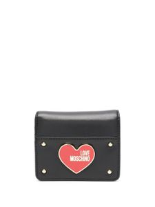 Love Moschino portefeuille pliant à plaque logo - Noir