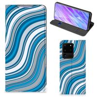 Samsung Galaxy S20 Ultra | Hoesje met Magneet | Waves Blue