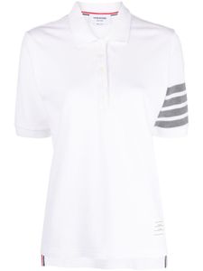 Thom Browne polo à 4 bandes signature - Blanc