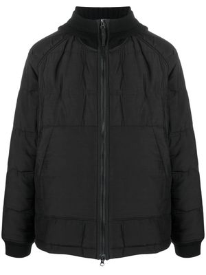 Stone Island veste matelassée à patch logo - Noir