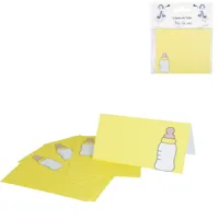 Tafelkaartjes Babyfles geel 10 cm 6 stuks | 24 stuks