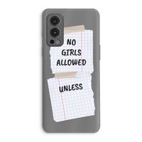 No Girls Allowed Unless: OnePlus Nord 2 5G Transparant Hoesje
