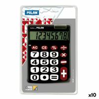 Rekenmachine Milan Dual Zwart 14,5 x 10,6 x 2,1 cm (10 Stuks)