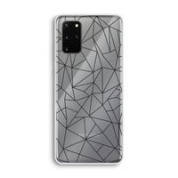 Geometrische lijnen zwart: Samsung Galaxy S20 Plus Transparant Hoesje