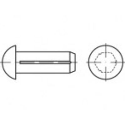 TOOLCRAFT TO-5378955 Halfronde kerfnagel 1.6 mm RVS A2 100 stuk(s)