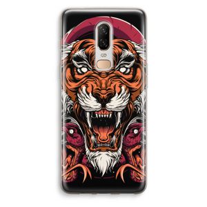 Tiger and Rattlesnakes: OnePlus 6 Transparant Hoesje