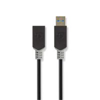 Nedis CCBW61710AT015 USB-kabel USB 3.2 Gen 1 (3.1 Gen 1) 0,15 m USB C USB A Antraciet