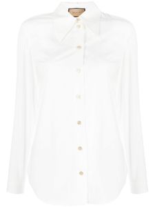 Gucci chemise en coton à boutonnière - Blanc