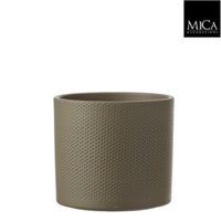 Era pot rond groen h17,5xd19,5 cm Mica Decorations - Mica decorations