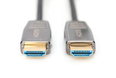 Digitus AK-330126-150-S HDMI-kabel HDMI Aansluitkabel HDMI-A-stekker, HDMI-A-stekker 15.00 m Zwart 8K UHD, Afgeschermd (dubbel)