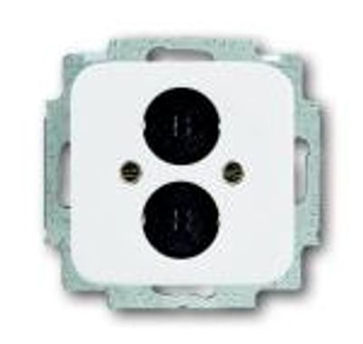 Busch-Jaeger audio contactdoos met inzetplaat wit