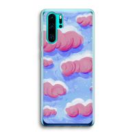 Roze wolken met vogels: Huawei P30 Pro Transparant Hoesje