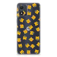 TPU bumper voor Motorola Moto E13 Katten Emojis