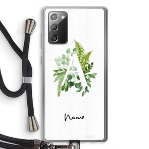 Green Brush: Samsung Galaxy Note 20 / Note 20 5G Transparant Hoesje met koord