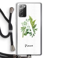 Green Brush: Samsung Galaxy Note 20 / Note 20 5G Transparant Hoesje met koord