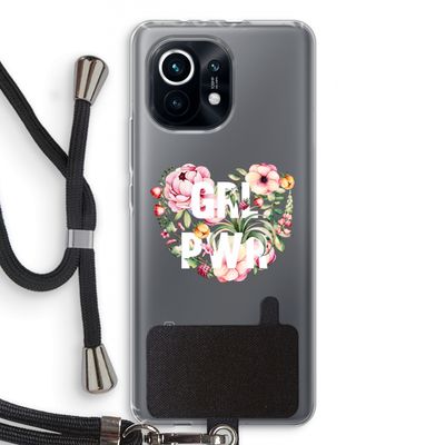 GRL PWR Flower: Xiaomi Mi 11 Transparant Hoesje met koord