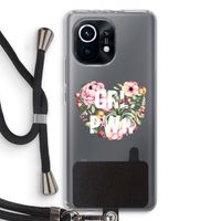 GRL PWR Flower: Xiaomi Mi 11 Transparant Hoesje met koord
