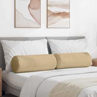 Bolster Kussens 2 pcs Grijs groen 25 x 70 cm Katoen Stof Bolster Kussens 2 pcs Grijs groen 25 x 70 cm Katoen Stof
