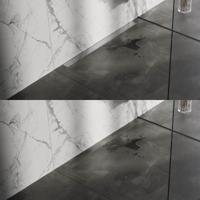 Brauer Douchegoot met Multifunctioneel Rooster en Flens Voor Wandmontage - 90 cm - Rvs Geborsteld