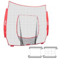 VEVOR 2134 x 2134 mm pitchingnet pitchingdoel met slagzone, honkbal en softbal 9 holes trainingsapparatuur voor jeugd en volwassenen, honkbal pitchingnet draagbaar ontwerp met snelle montage