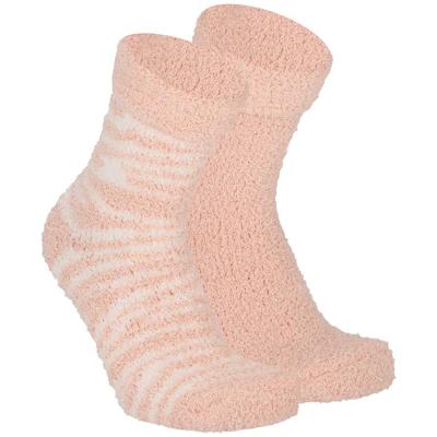 Apollo Kinderen bedsokken/huissokken - 2-pak - roze/wit - maat 36-40